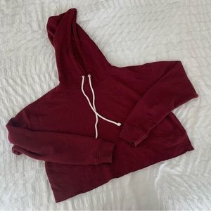 EUC Wild Fable burgundy cropped hoodie size S